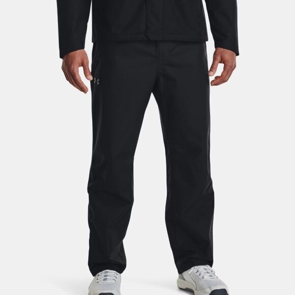 Under Armour Men's UA Stormproof Lined Rain Pants Pitch Black 2XL 1369255-001 - Picture 1 of 5